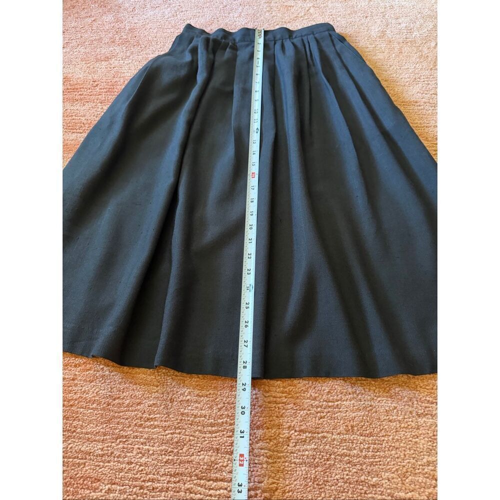 Sag Harbor Vintage High Waist Midi Skirt Dark Charcoal Gray Size 9/10 - Picture 4 of 10